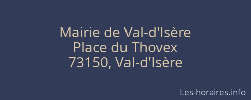 Mairie de Val-d'Isère