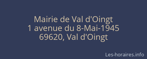 Mairie de Val d'Oingt