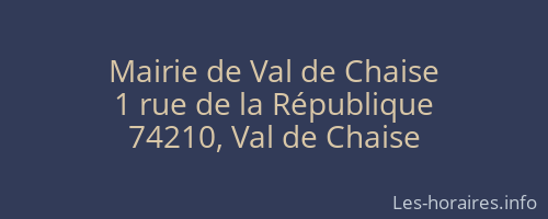 Mairie de Val de Chaise