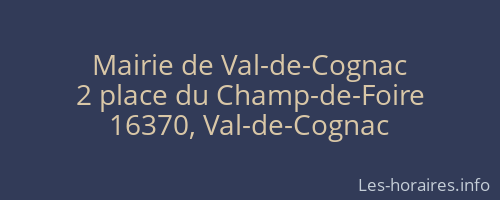Mairie de Val-de-Cognac