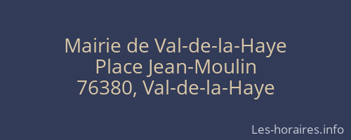Mairie de Val-de-la-Haye