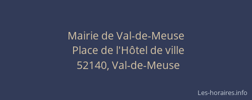Mairie de Val-de-Meuse