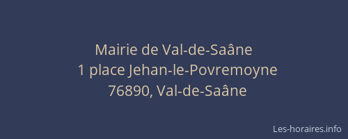 Mairie de Val-de-Saâne