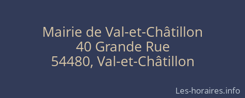 Mairie de Val-et-Châtillon