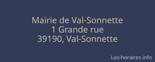 Mairie de Val-Sonnette