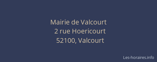 Mairie de Valcourt
