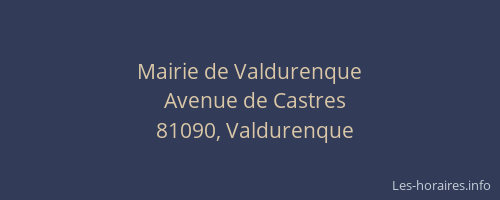 Mairie de Valdurenque