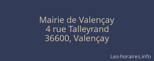 Mairie de Valençay