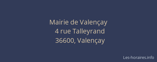 Mairie de Valen&ccedil;ay