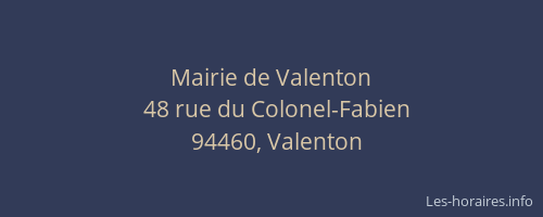 Mairie de Valenton