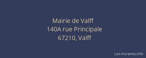 Mairie de Valff
