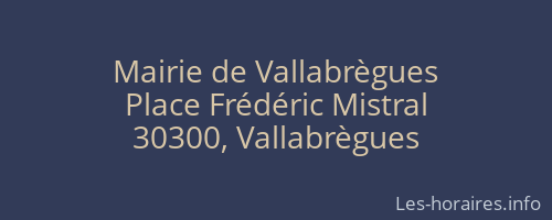 Mairie de Vallabrègues