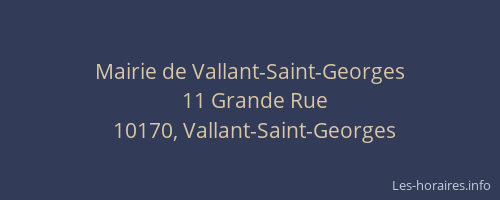 Mairie de Vallant-Saint-Georges