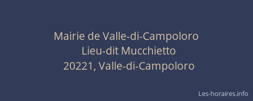 Mairie de Valle-di-Campoloro