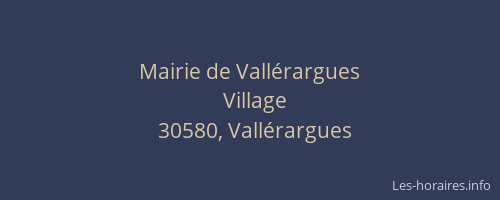 Mairie de Vallérargues