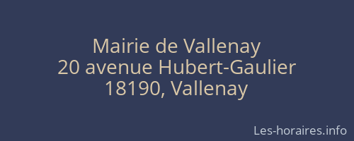 Mairie de Vallenay