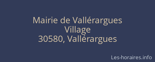 Mairie de Vallérargues