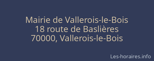 Mairie de Vallerois-le-Bois