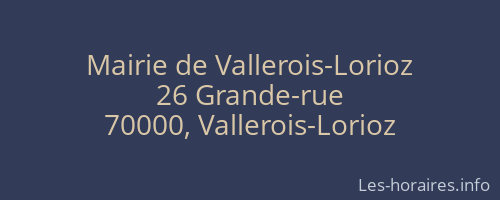 Mairie de Vallerois-Lorioz