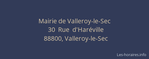 Mairie de Valleroy-le-Sec