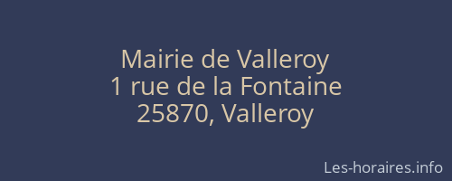 Mairie de Valleroy