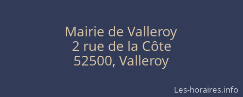 Mairie de Valleroy