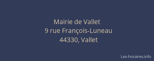Mairie de Vallet