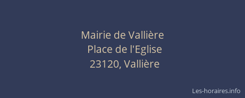 Mairie de Vallière