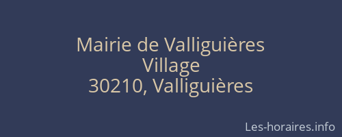Mairie de Valliguières