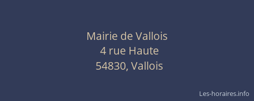 Mairie de Vallois