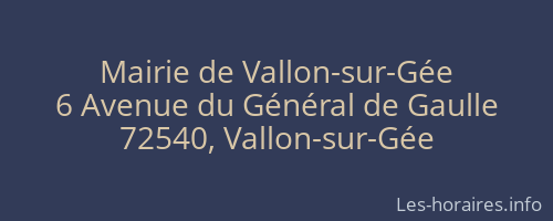 Mairie de Vallon-sur-Gée