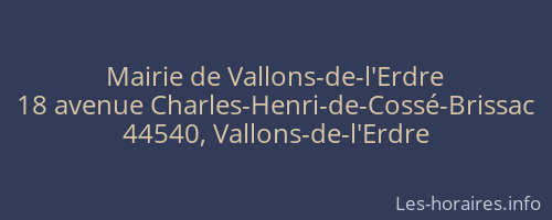 Mairie de Vallons-de-l'Erdre