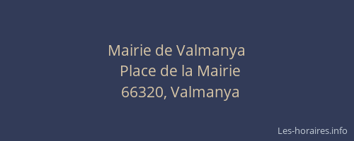 Mairie de Valmanya