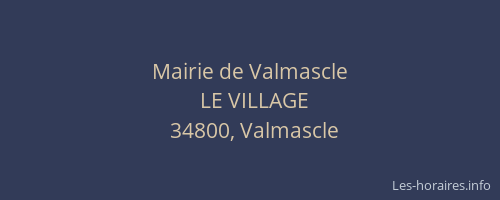 Mairie de Valmascle