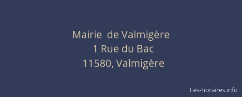 Mairie  de Valmigère