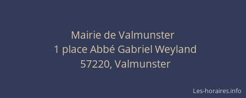 Mairie de Valmunster