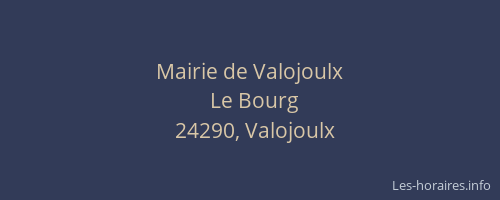 Mairie de Valojoulx