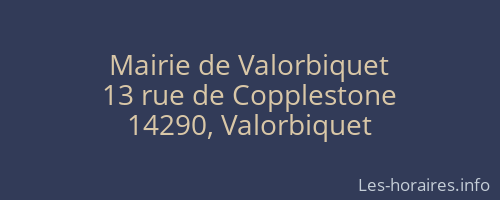 Mairie de Valorbiquet