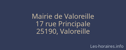 Mairie de Valoreille