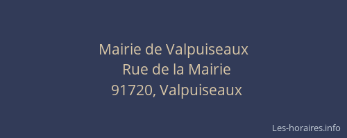 Mairie de Valpuiseaux