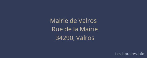 Mairie de Valros