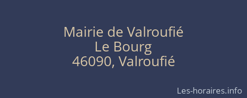 Mairie de Valroufié