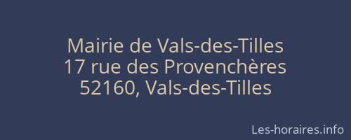 Mairie de Vals-des-Tilles