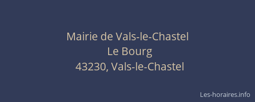 Mairie de Vals-le-Chastel