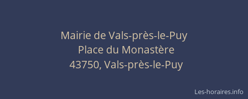 Mairie de Vals-près-le-Puy