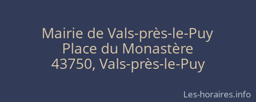Mairie de Vals-près-le-Puy