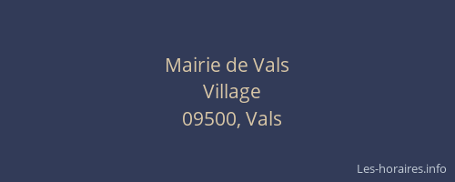 Mairie de Vals