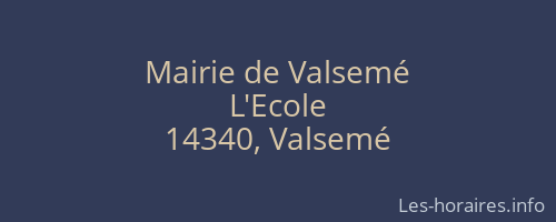 Mairie de Valsemé