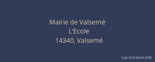 Mairie de Valsemé