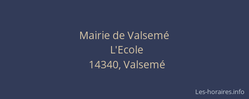 Mairie de Valsem&eacute;